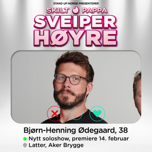 Skilt pappa sveiper høyre